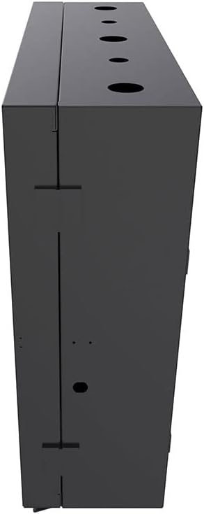 NavePoint 4U Vertical Server Rack Enclosure, Low Profile, 15.7' Deep, Max Weight Capacity 132 lbs - 4U Network Cabinet Vertical Wall Mount, Perforated, Black