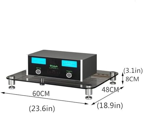 Corner AV Rack Stand - Compact Audio Equipment Media Cabinet, Stereo Shelf for Home Theater, Small AV Storage Unit, Stylish Audio Video Furniture