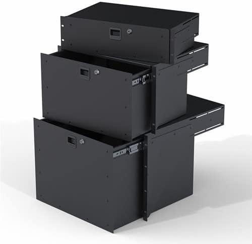 Penn Elcom 6U Tour Grade Rack Mount Drawer Storage for Pro Audio, A/V, IT, DJ - R2293-6UK