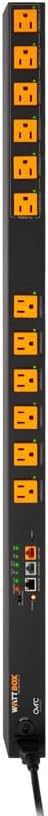 WattBox® 800 Series Vertical Power Conditioner with 12 Metered & Individually IP Controlled Outlets (WB-800VPS-IPVM-12)