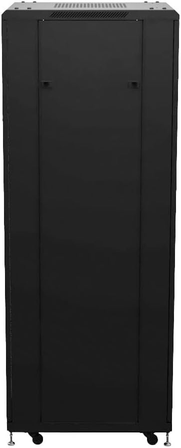 NavePoint 37U Network Cabinet - 19' AV Cabinet for Home, Studio, or Office IT Equipment Rack Enclosure, 28' Deep with Casters, Cooling Vents, Lockable Door & (4) 450mm Shelves - Assembled, Black