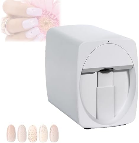 WiFi 3D Nail Printer Machine - DIY Mobile App Control, Digital Design Printer for Home Salon for Girls & Women (Black)