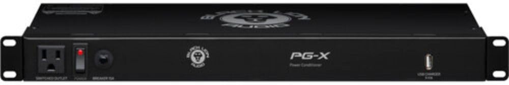 Black Lion Audio PG-X 9-Outlet Power Conditioner (1 RU) Bundle with 2X Comprehensive Cable PWC-BK-3 Molded Power Cable, Black