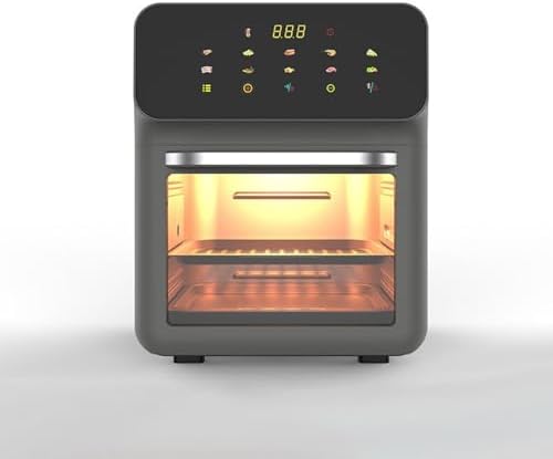 Smart 11-in-1 Air Fryer Toaster Oven Combo, Digital Convection Air Fryer with Grill, Bake, Roast, Reheat, Broil, Dehydrate, Easy Clean Countertop Appliance (White)