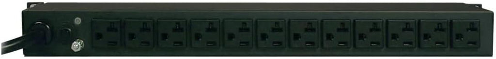 Eaton Tripp Lite PDUMH20 Metered 20A PDU, 12 Outlets (5-15/20R), 120V, L5-20P, 15 ft Cord, 1U Horizontal Rackmount, Current Meter, ACE 3 Year Warranty Included