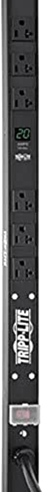 Tripp Lite Metered PDU, 20A, 6 Outlets (5-15/20R), 120V, L5-20P/5-20P Adapter, 0U Vertical Rack-Mount Power (PDUMV20-24)