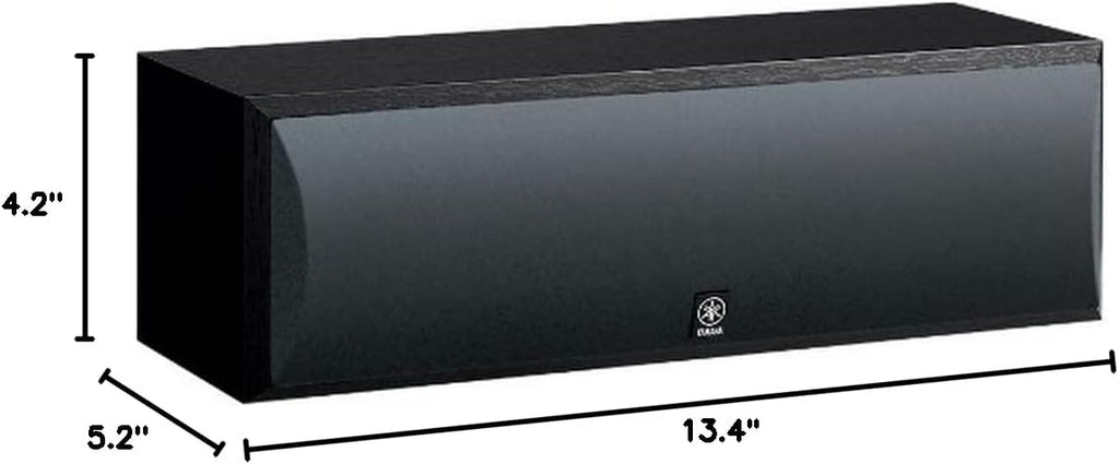 YAMAHA RX-V385 5.1-Channel 4K Ultra HD AV Receiver with NS-SW050BL 8' 100W Powered Subwoofer, Black and NS-C210BL Center Channel Speaker, Black