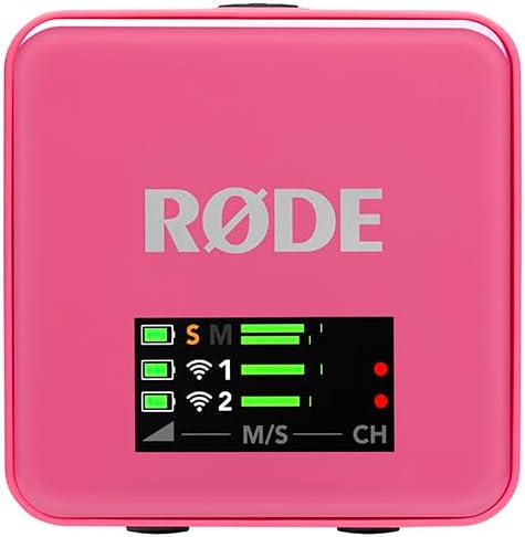 RØDE Wireless GO (Gen 3) – Compact Wireless Mic – Pristine Audio, 32-bit Float Recording, Automatic Level Control, for Phones, Cameras and Computers (Pink)