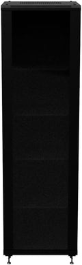 NavePoint 42U Network Cabinet - 19' AV Cabinet for Home, Studio, or Office IT Equipment Rack Enclosure, 28' Deep with Casters, Cooling Vents, Lockable Door & (4) 450mm Shelves - Assembled, Black