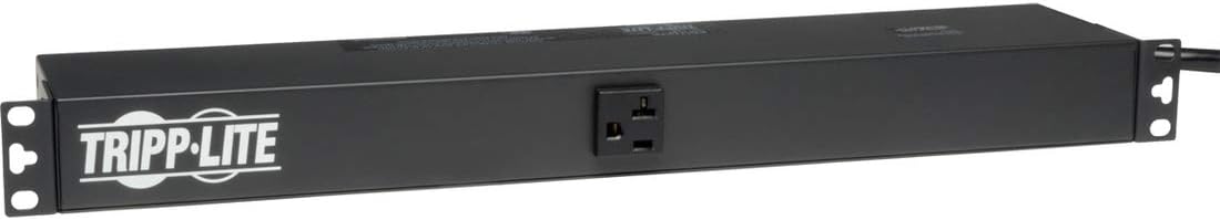 Tripp Lite Basic PDU, 20A, 13 Outlets (5-15/20R), 120V, L5-20P Input, 15 ft. Cord, 1U Rack-Mount Power (PDU1220T)