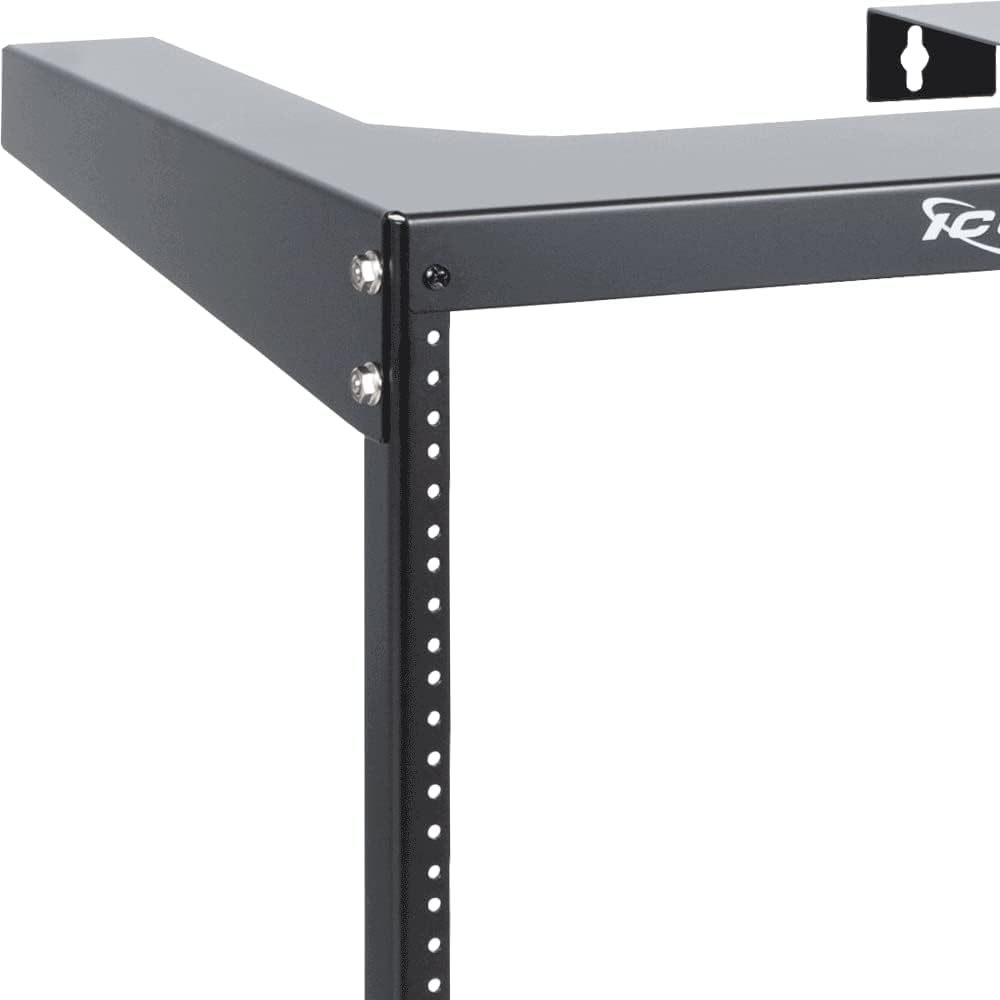 ICC Wall Mount Rack with 15 Rack Mount Spaces (15U) - Heavy-Duty 19' Open Frame Server Rack - Space-Saving and Secure Network Equipment Rack for IT, AV and Computer Equipment Installations