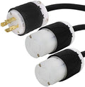 NEMA L14-20P to 2X L14-20R Y Splitter Cord - 10 Foot, 20A, 125V, 12 AWG - Iron Box # IBX-2164-10