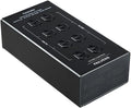 Black 8-Way AC Power Filter with LED Display, Line Conditioner, Noise Filtering, Overvoltage Protection, Suitable for HiFi, TV, Piano