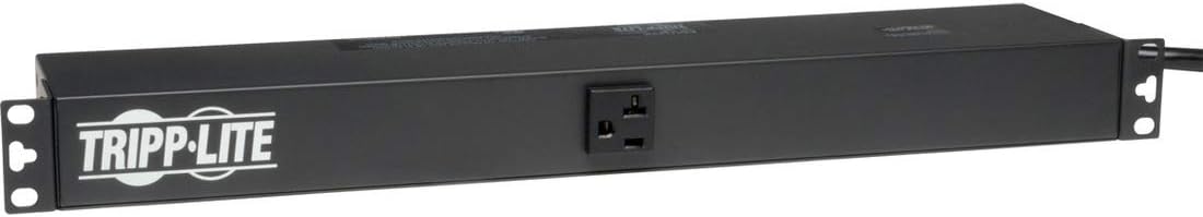 Tripp Lite 13 Outlet Horizontal 1U Rackmount PDU, 20 Amps, 120V, 15ft Cord, Power Strip for Network Server Racks, 20A Circuit Breaker, NEMA 5-20 Outlets & Power Cord, 5-Year Warranty (PDU1220)