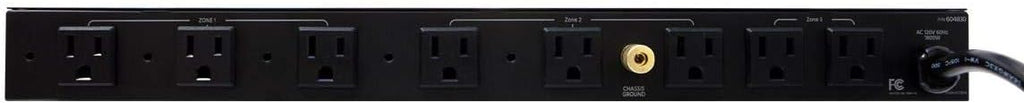 Monoprice 15 Amp Power Conditioner and Sequencer - 8 Outlets, 3 Zones, 1U Rack Mount, Black - Stage Right