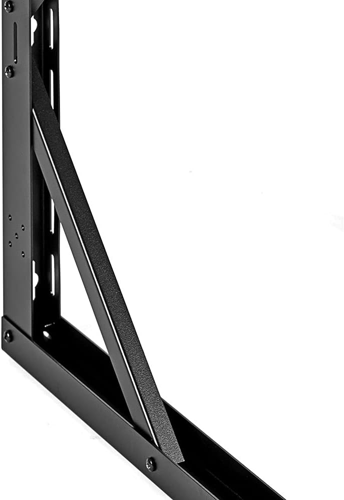 NavePoint 15U Open Frame Wall Mount Server Rack for 19' Networking IT Equipment & A/V Gear, 24.81' Depth, 330 lbs Weight Capacity, 12-24 Threaded