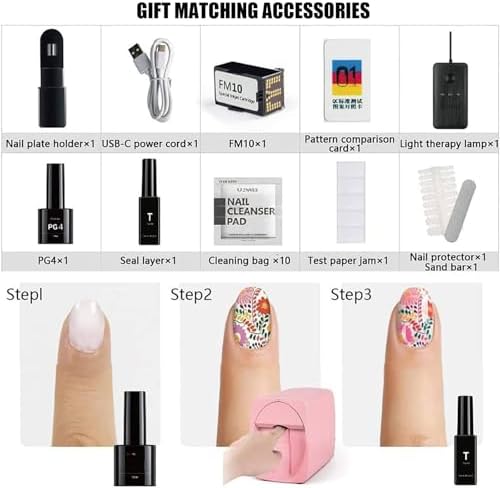 3D Nail Printer Machine - WiFi & DIY Mobile App Control, Digital Design Printer for Home Salon, for Girls & Women, Stylish Black Finish