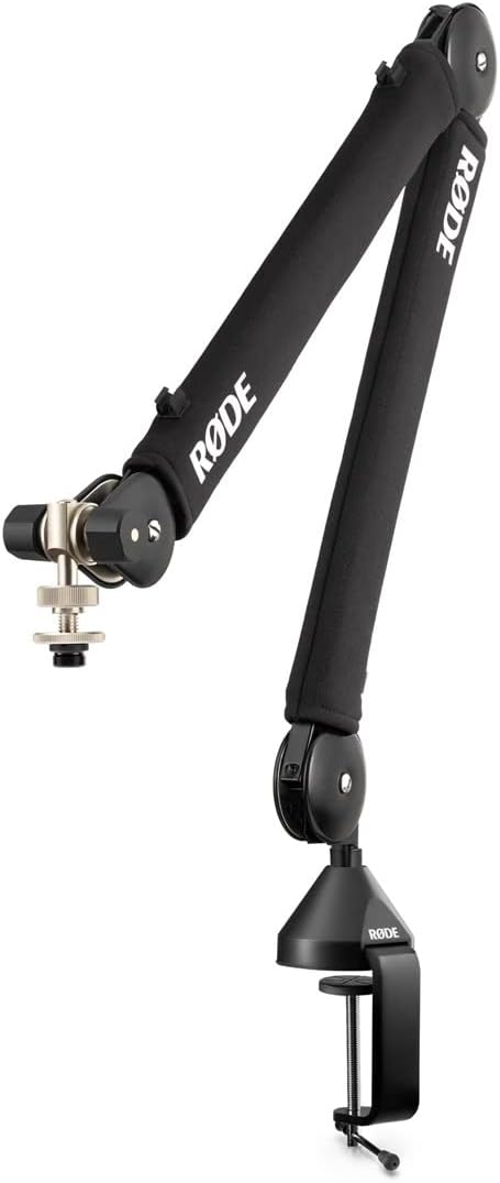Rode RODECaster Pro 2 Podcast Mixer Bundle — 4x PodMic Mics, PSA1+ Boom Arms, Headphones, XLR Cables & 32GB SD Card | 4-Person Complete Podcast Studio Kit