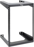 ICC Wall Mount Rack with 15 Rack Mount Spaces (15U) - Heavy-Duty 19' Open Frame Server Rack - Space-Saving and Secure Network Equipment Rack for IT, AV and Computer Equipment Installations