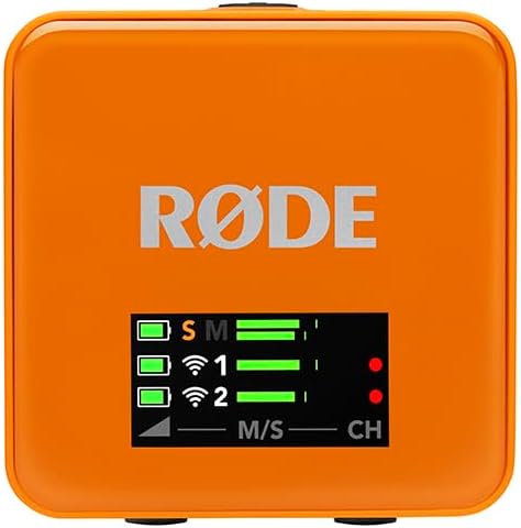 RØDE Wireless GO (Gen 3) – Compact Wireless Mic – Pristine Audio, 32-bit Float Recording, Automatic Level Control, for Phones, Cameras and Computers (Orange)