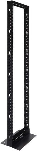 NavePoint 45U 2 Post Open Frame Server Rack for 19 Inch Equipment, AV, Networking, Data & IT Devices, 2-Post Rack 45U 881lbs Weight Capacity, Black