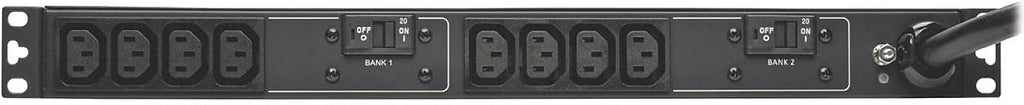 Tripp Lite Basic PDU, 30A, 10 Outlets (C13), 208/240V, L6-30P, 12 ft. Cord, 1U Rack-Mount Power (PDUH30HV)
