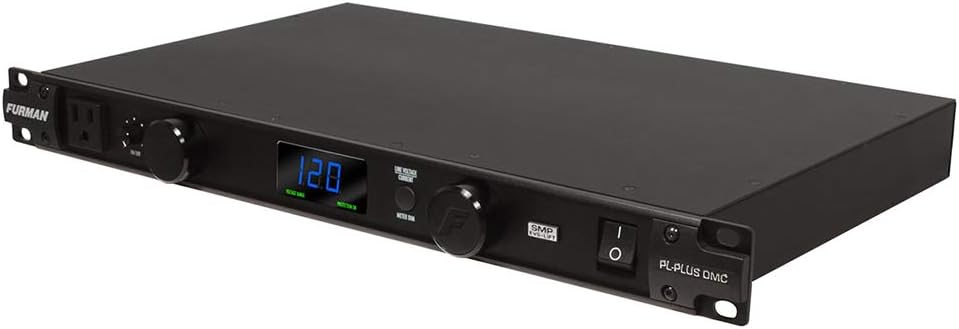 Furman PL-PLUS DMC Power Conditioner with Voltmeter/Ammeter and (2) Extension Cable (18 AWG, Black, 3') Bundle