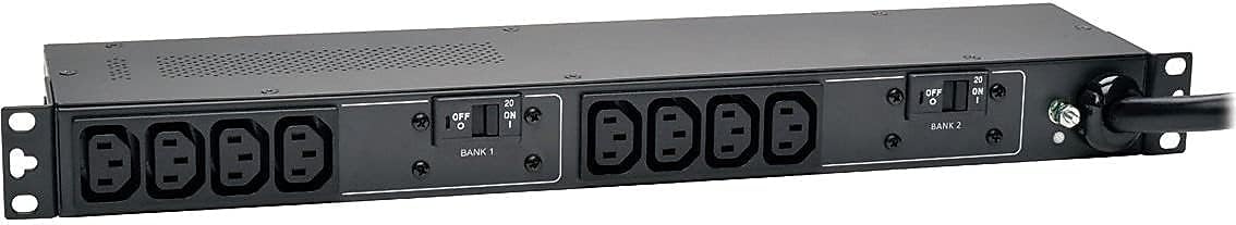 Tripp Lite Basic PDU, 30A, 10 Outlets (C13), 208/240V, L6-30P, 12 ft. Cord, 1U Rack-Mount Power (PDUH30HV)