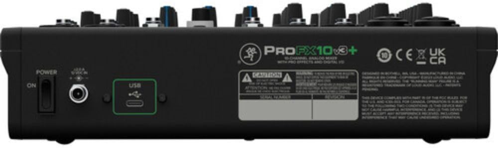 Mackie ProFX10v3+ 10-Channel Analog Mixer with Built-In FX, USB Recording, and Bluetooth Bundle with G-MIXERBAG-1515 Padded Nylon Mixer/Equipment Bag and Stereo Breakout Cable 10'
