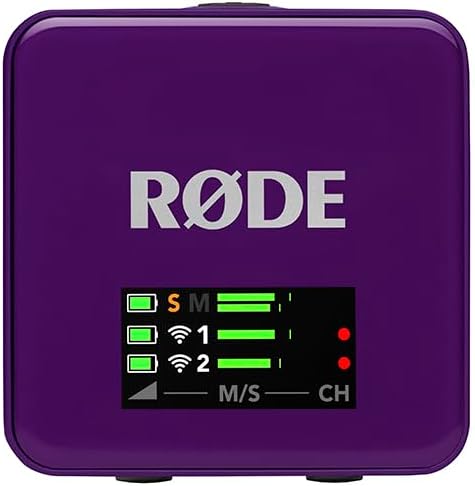 RØDE Wireless GO (Gen 3) – Compact Wireless Mic – Pristine Audio, 32-bit Float Recording, Automatic Level Control, for Phones, Cameras and Computers (Purple)