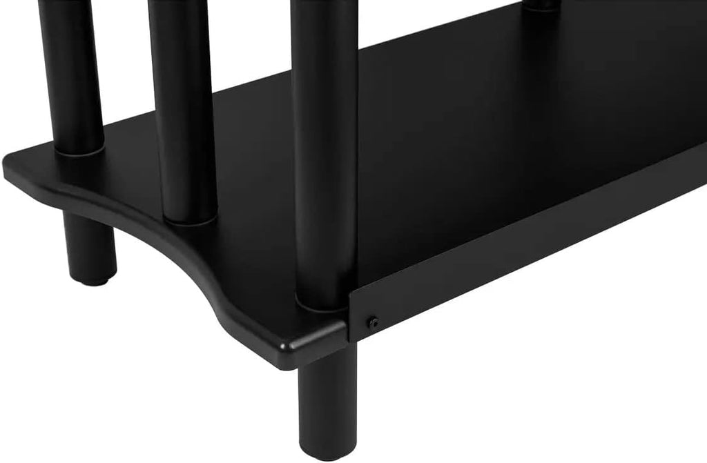 Monolith Heavy Duty Double-Wide 3-Tier AV Stand - 300 Lbs Weight Capacity Per Shelf, Organize and Display Your AV Components, Home Theater or Entertainment System, 47.2 Inches Wide, Black