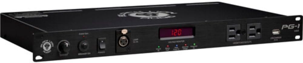 Black Lion Audio PG-1 mkII 10-Outlet Rackmount Power Conditioner (1 RU) Bundle with 2x Comprehensive Cable PWC-BK-3 Molded Power Cable, Black