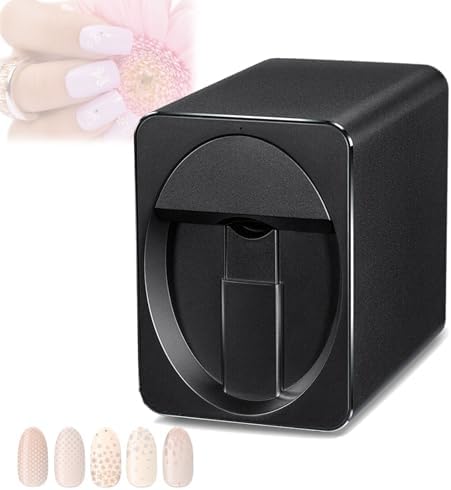 3D Nail Printer Machine - WiFi & DIY Digital Nail Art Printer for Home Salon, Mobile App Control, for Girls & Women (Black)