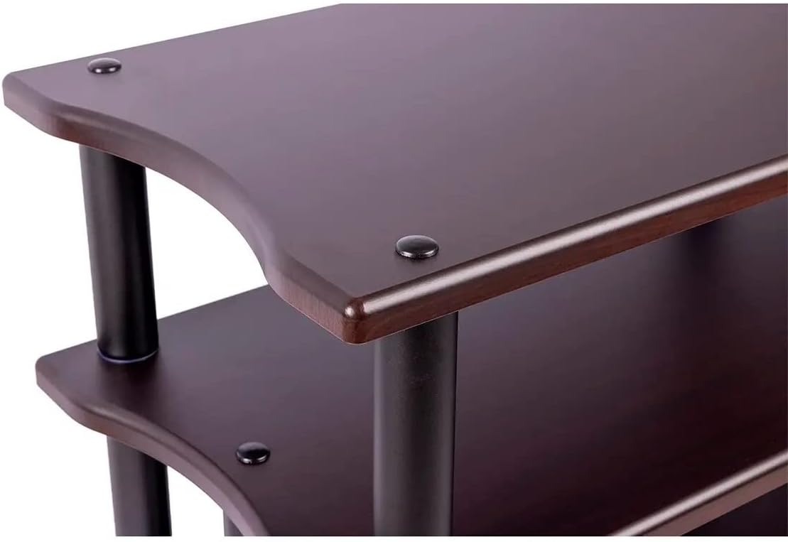 Monolith Heavy Duty Double-Wide XL 3-Tier AV Stand - 300 Lbs Weight Capacity Per Shelf, Organize and Display Your AV Components, Home Theater or Entertainment System, 60 Inches Wide, Espresso