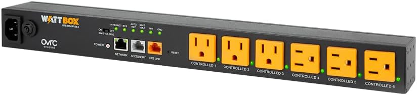 800 Series Power Conditioner with 6 Metered & Individually IP Controlled Outlets (WB-800-IPVM-6)