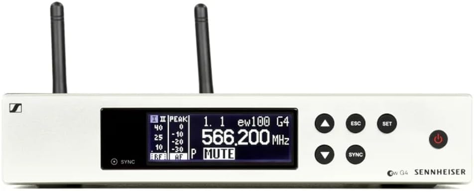 Sennheiser Pro Audio Rackmount True Diversity Receiver (509654) Bundle with 10ft Pig Hog XLR Microphone Cable, 4 AA Batteries & Polishing Cloth – Reliable Wireless Performance