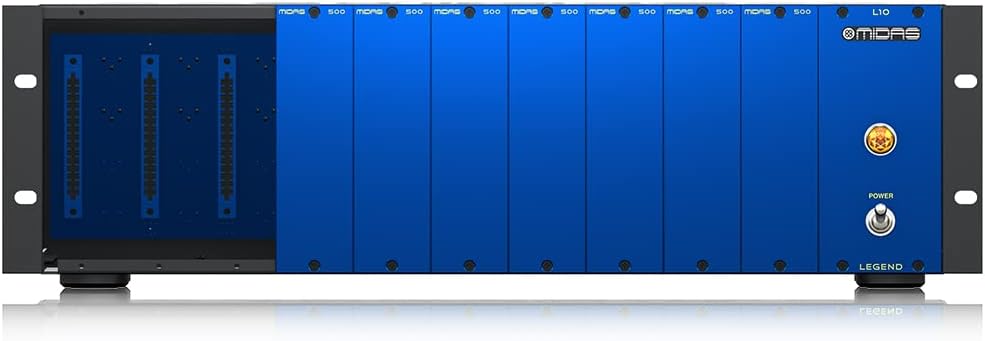 Midas LEGEND L10 500 Series Rackmount Chassis for 10 Modules with Advanced Audio Routing