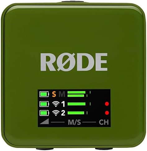 RØDE Wireless GO (Gen 3) – Compact Wireless Mic – Pristine Audio, 32-bit Float Recording, Automatic Level Control, for Phones, Cameras and Computers (Moss)