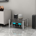 Corner AV Rack for Audio Equipment, Media Cabinet, Stereo Stand, Small Audio-Video Shelving, Home Theater Audio Cabinet, Modern Media Rack, Space-Saving AV Stand