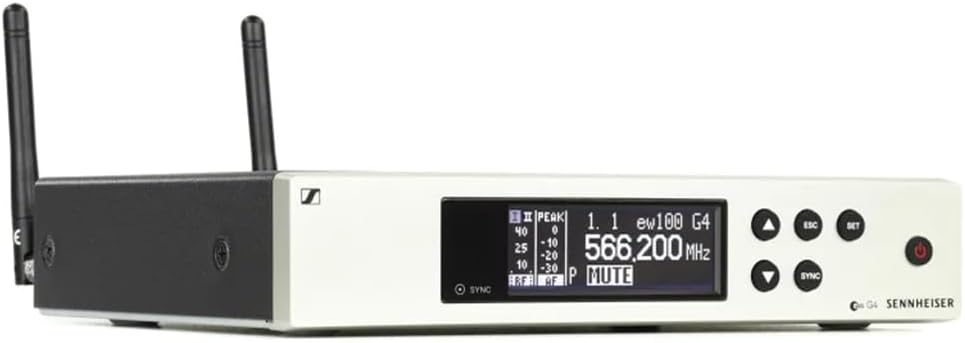 Sennheiser Pro Audio Rackmount True Diversity Receiver (509654) Bundle with 10ft Pig Hog XLR Microphone Cable, 4 AA Batteries & Polishing Cloth – Reliable Wireless Performance