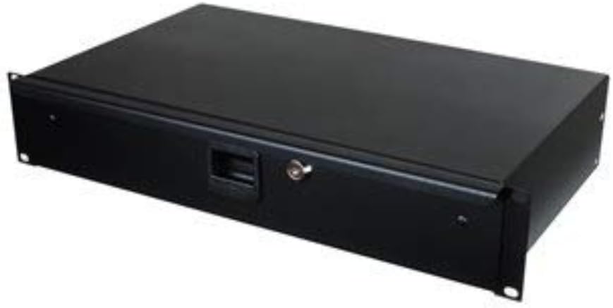 Penn Elcom 3233LK 3 Space (3U) Steel Rack Drawer with Slam Latch & Keyed Lock, 15.25 Inch Deep