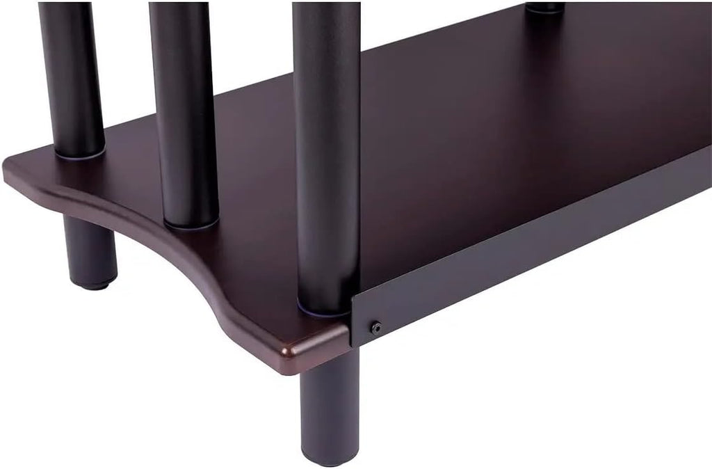 Monolith Heavy Duty Double-Wide XL 3-Tier AV Stand - 300 Lbs Weight Capacity Per Shelf, Organize and Display Your AV Components, Home Theater or Entertainment System, 60 Inches Wide, Espresso