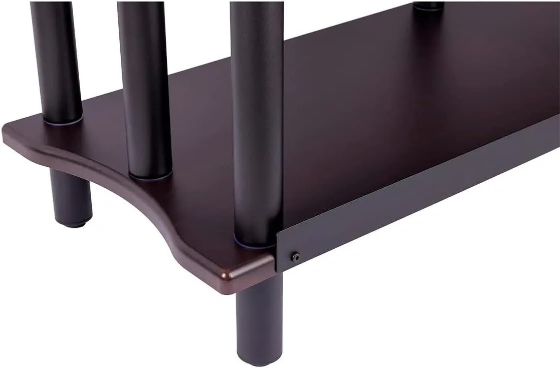 Monolith Heavy Duty Double-Wide XL 3-Tier AV Stand - 300 Lbs Weight Capacity Per Shelf, Organize and Display Your AV Components, Home Theater or Entertainment System, 60 Inches Wide, Espresso