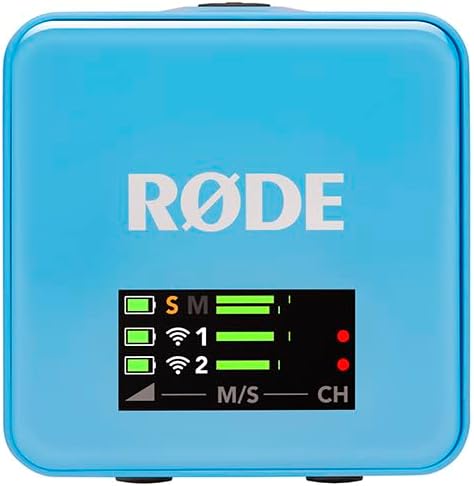 RØDE Wireless GO (Gen 3) – Compact Wireless Mic – Pristine Audio, 32-bit Float Recording, Automatic Level Control, for Phones, Cameras and Computers (Blue)