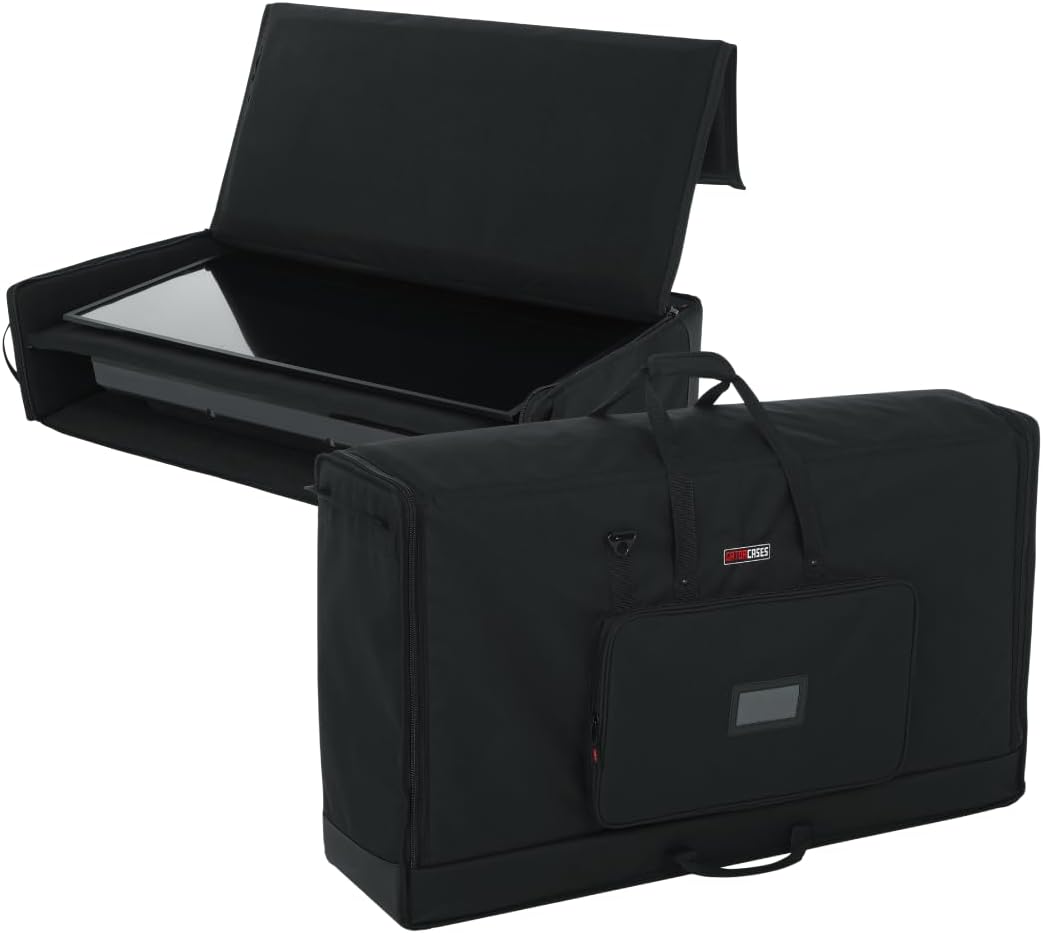 Gator Cases Padded Nylon Dual Carry Tote Bag for Transporting (2) LCD Screens, Monitors and TVs Between 40' - 45', (G-LCD-TOTE-LGX2)