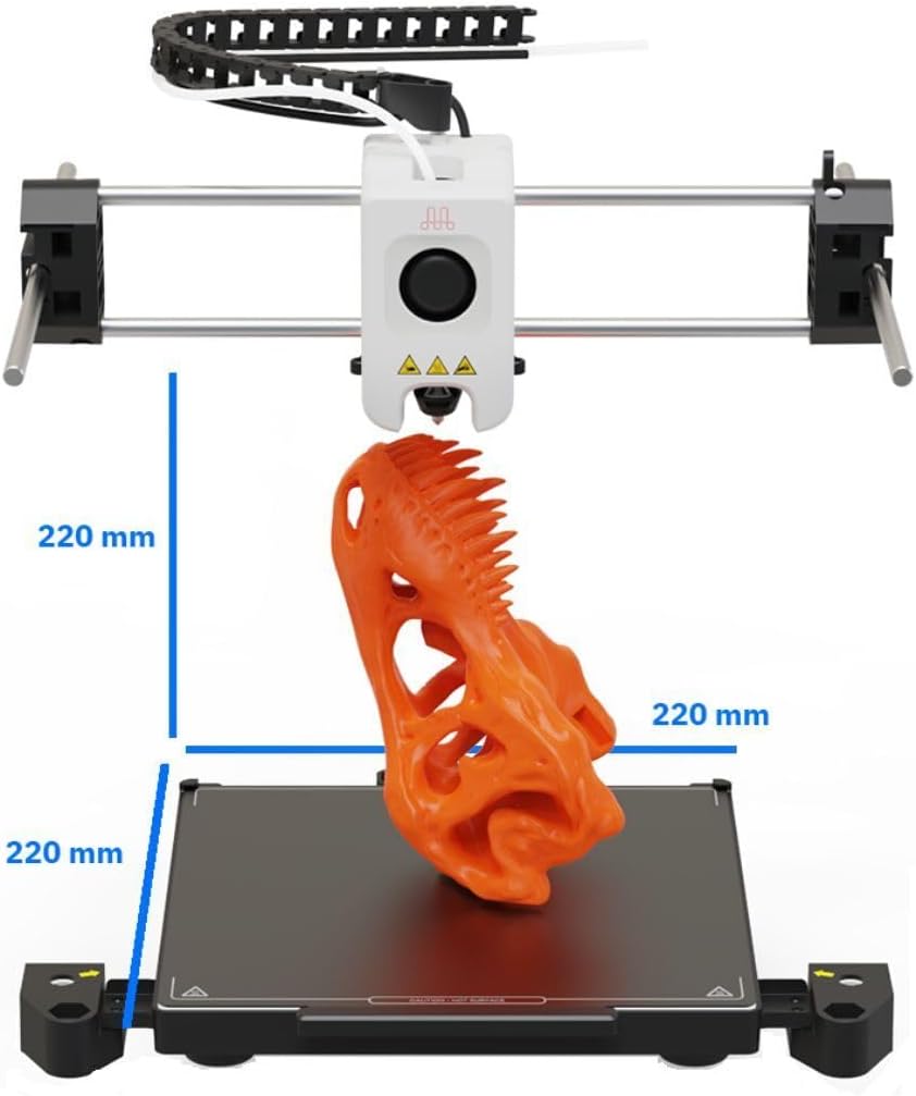 MakerBot Sketch Sprint 3D Printer with 250 mm Per Second Print Speed, Includes UltiMaker Digital Factory Cloud Cura Software and Certification Program, Plastic Filament, 15.8 x 17.8 x 18.3 inches