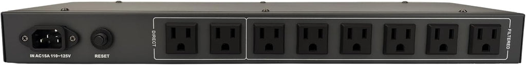WAudio 1U Rackmount Power Conditioner - AC Noise Power Filter, Mains Purifier with Surge Protection (Silver)