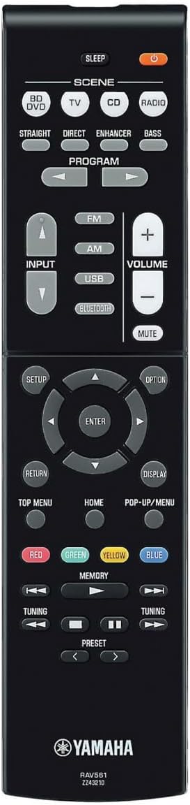 YAMAHA RX-V385 5.1-Channel 4K Ultra HD AV Receiver with NS-SW100BL 10' 100W Powered Subwoofer, Black