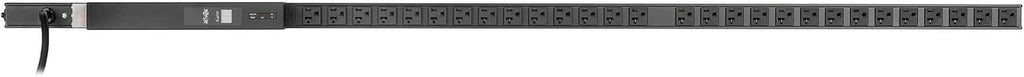 Tripp Lite 1.9kW Metered PDU 20A with Isobar Surge Protection, 3840 Joules, 120V, 28 Outlets Standard NEMA 5-15/20R, 15 ft. Power Cord (L5-20P), 0U Vertical Rackmount, 2-Year Warranty (PDUMV20-ISO)
