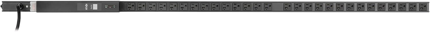 Tripp Lite 1.9kW Metered PDU 20A with Isobar Surge Protection, 3840 Joules, 120V, 28 Outlets Standard NEMA 5-15/20R, 15 ft. Power Cord (L5-20P), 0U Vertical Rackmount, 2-Year Warranty (PDUMV20-ISO)